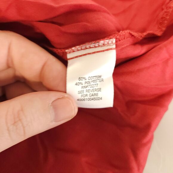 NWT Croft & Borrow Mens XL Red Easy Care Cotton Polyester Button Down Shirt - Picture 5 of 8